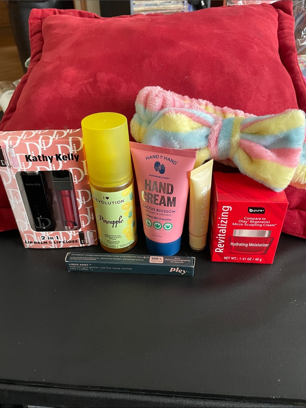 Revolution makeup spray,Lip balm gloss &  scrub,Hand & Face Cream,Eyeliner NEW